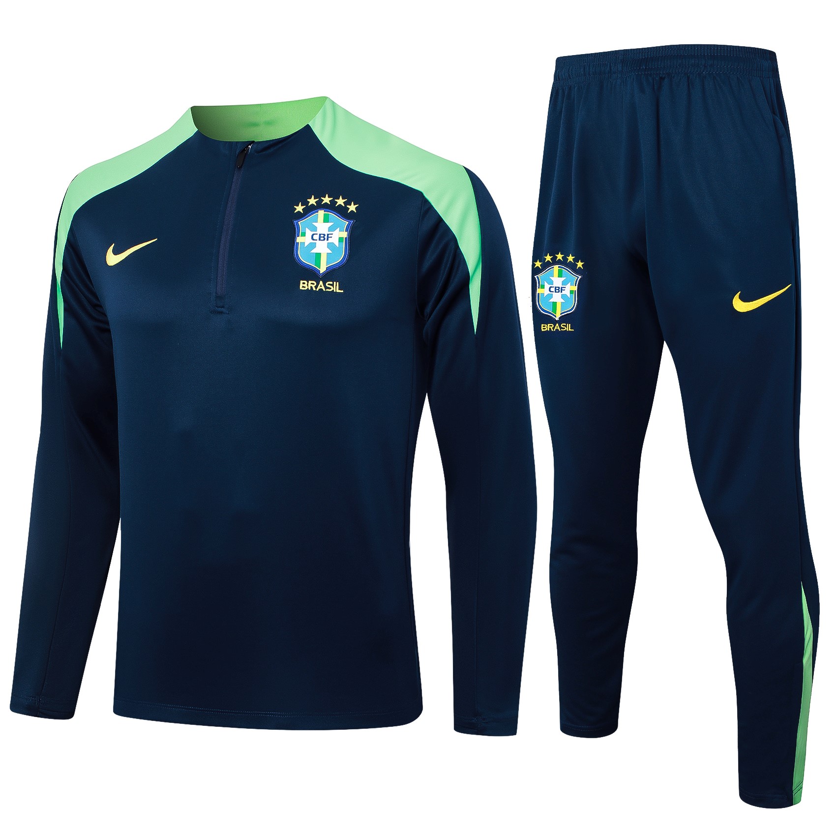 Sudadera De Training Brasil 2024-25 Azul Verde 3